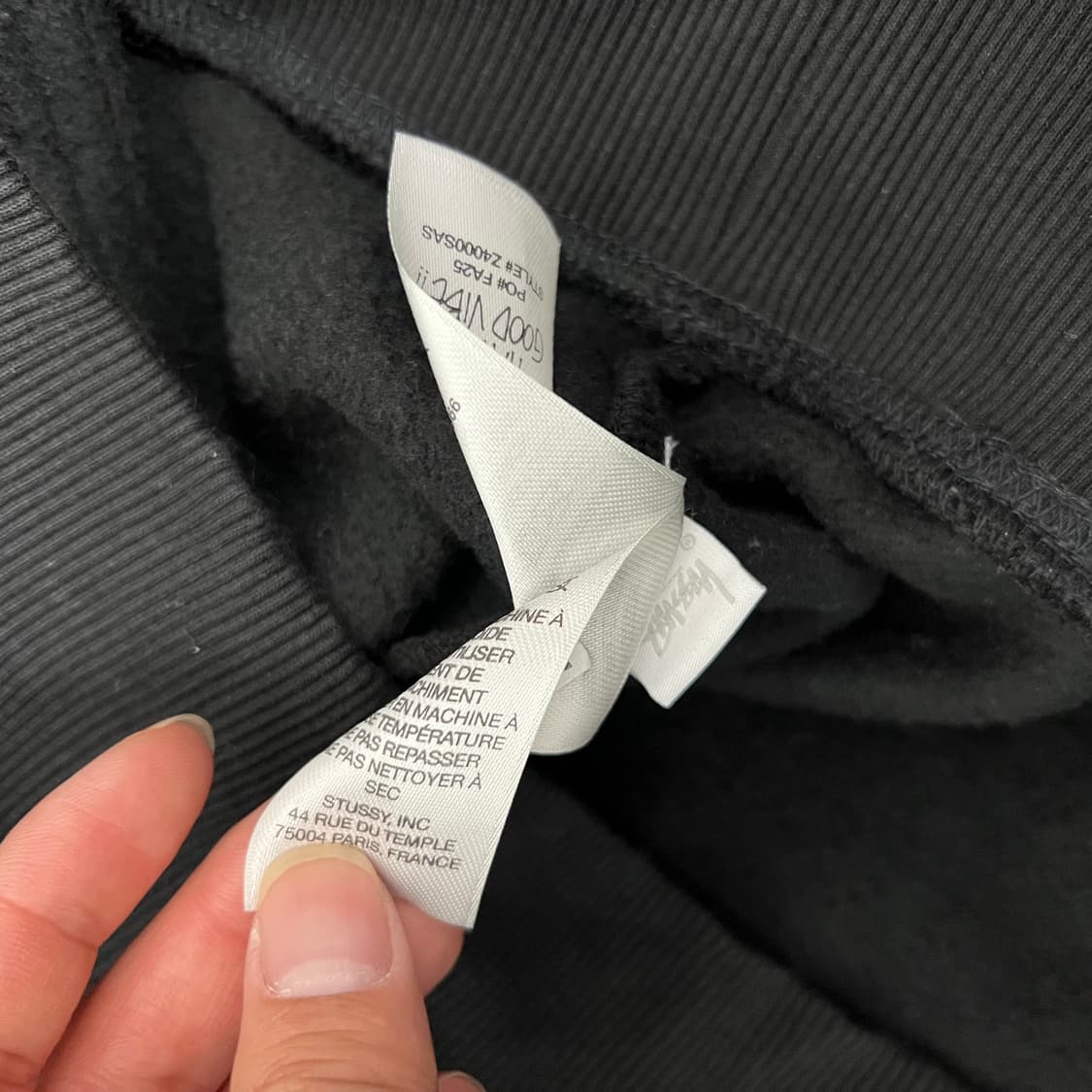 스투시 베이직 스탁 런던 로고 후디 블랙 상품이미지6