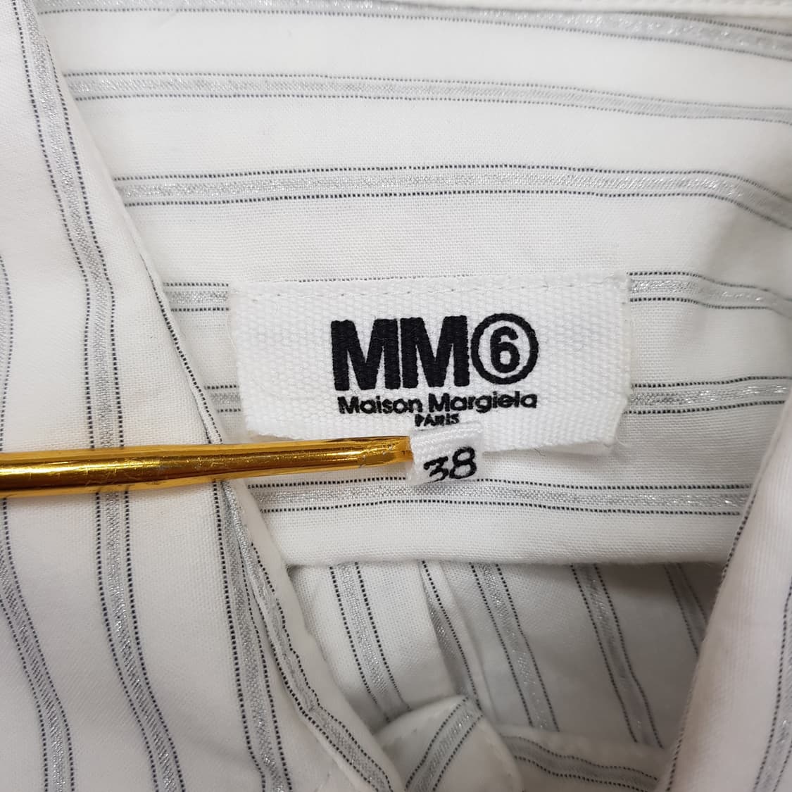 MM6 메종 마르지엘라 2023 스트라이프 크롭 셔츠 M사이즈 상품이미지7