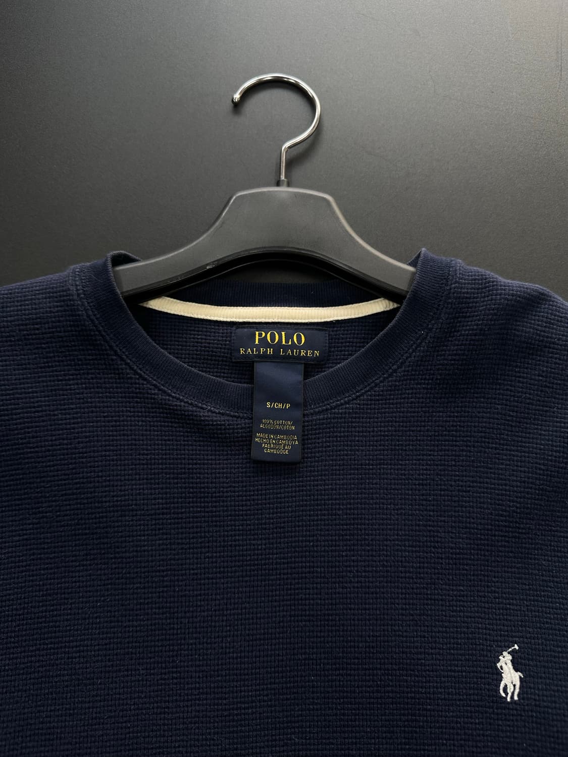 폴로랄프로렌 와플 니트 롱슬리브 네이비 상품이미지5