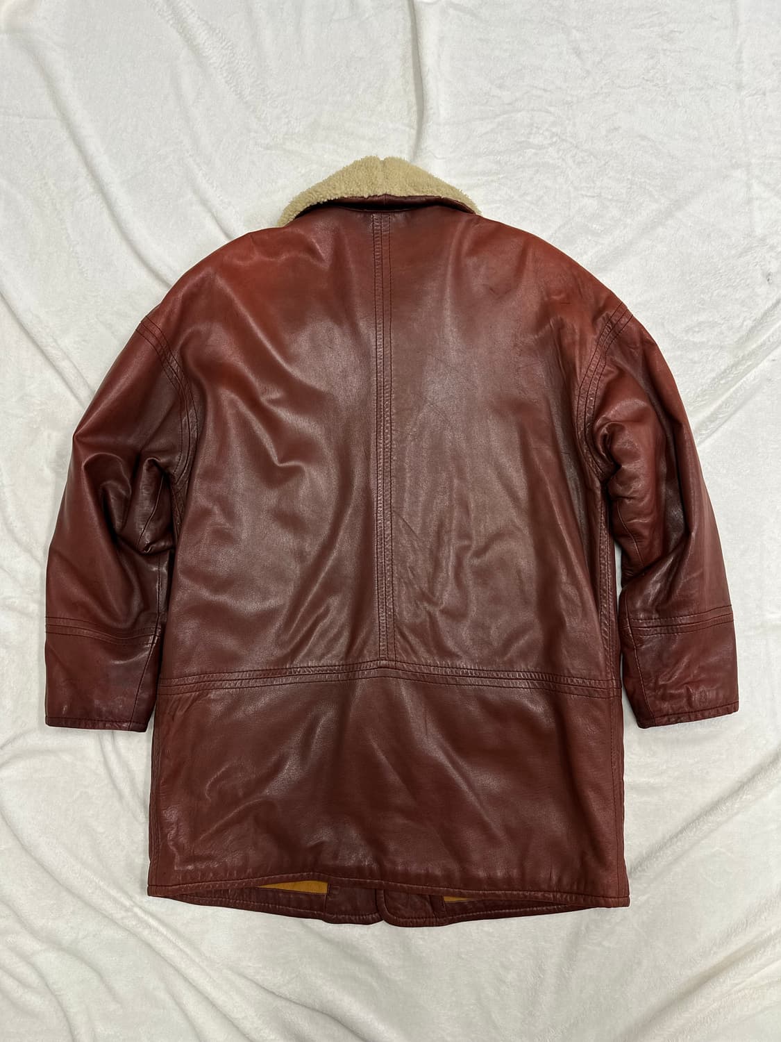 (50)발렌티노 양털 시어링 리얼 레더 코트 상품이미지7