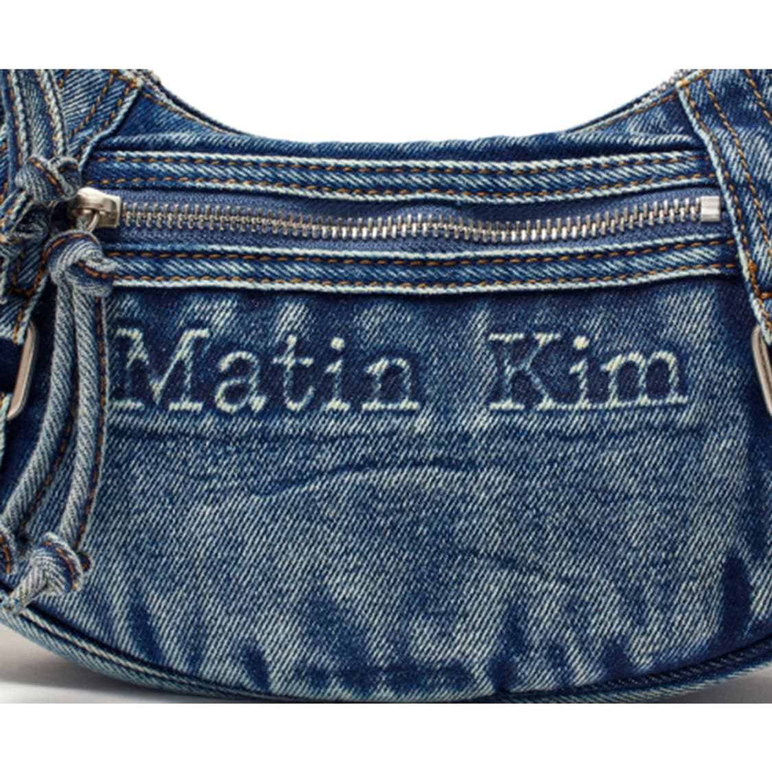 {새상품}마뗑킴 워시드 데님 미니 호보백 블랙 마땡킴 상품이미지4