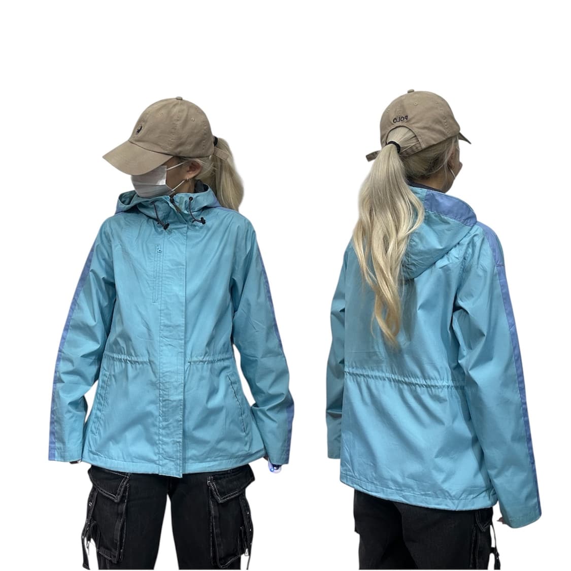 00s 나이키 블루 일본판 후드 바람막이 트랙 자켓 L 상품이미지1