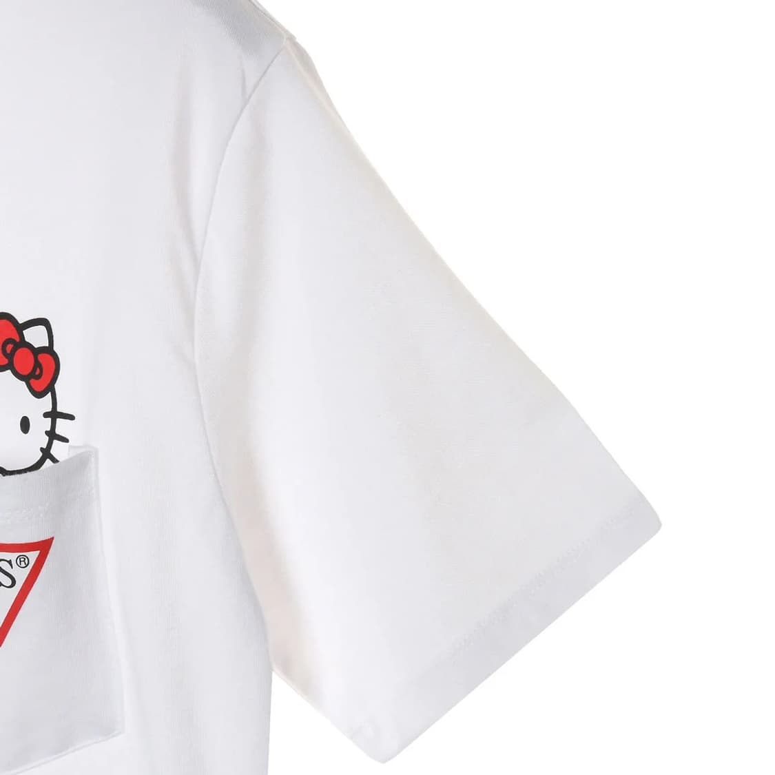 GUESS(게스)X헬로키티 콜라보 트라이앵글로고 포켓 반팔티셔츠 L 상품이미지7