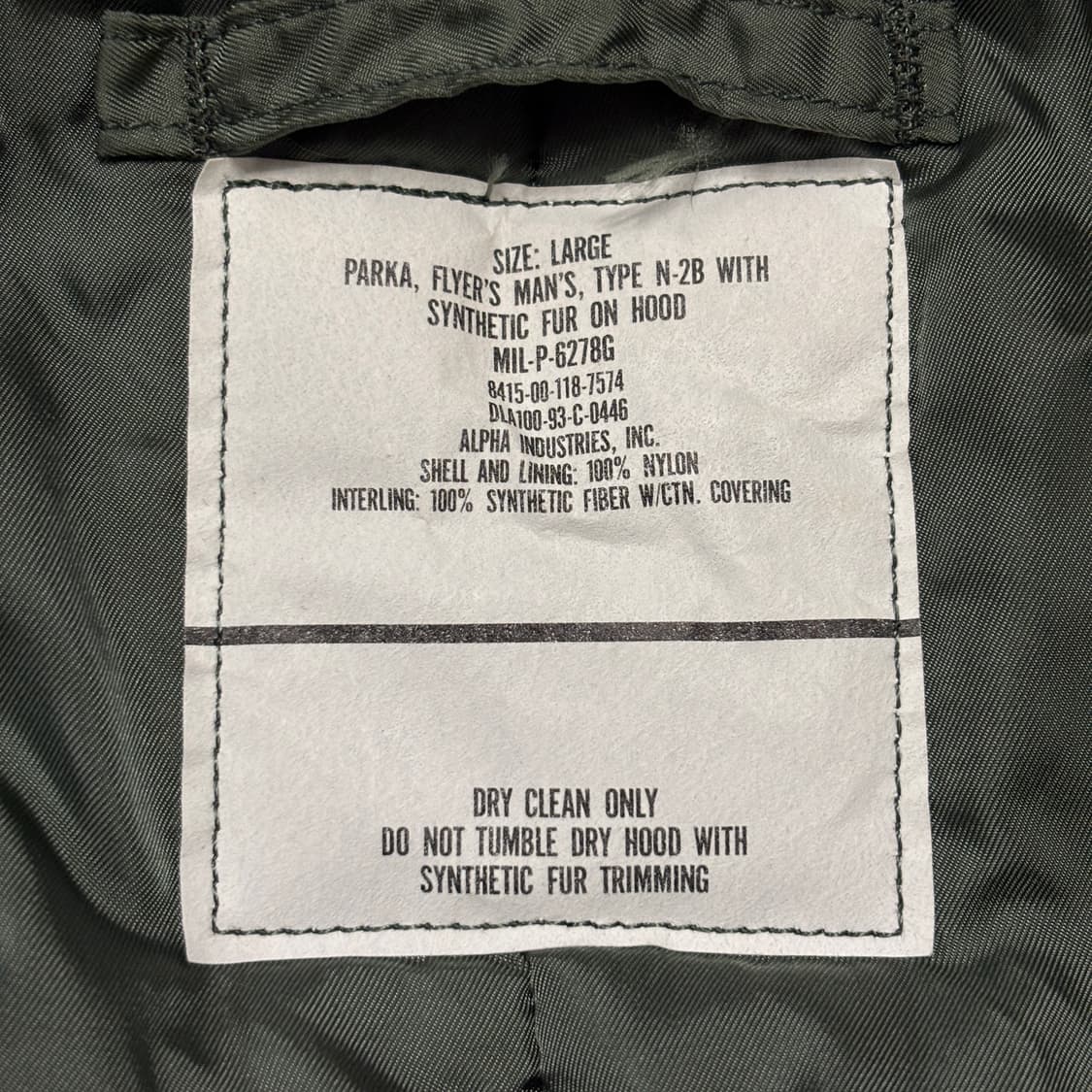 90s 오리지널 N-2B 플라이트 자켓 상품이미지4