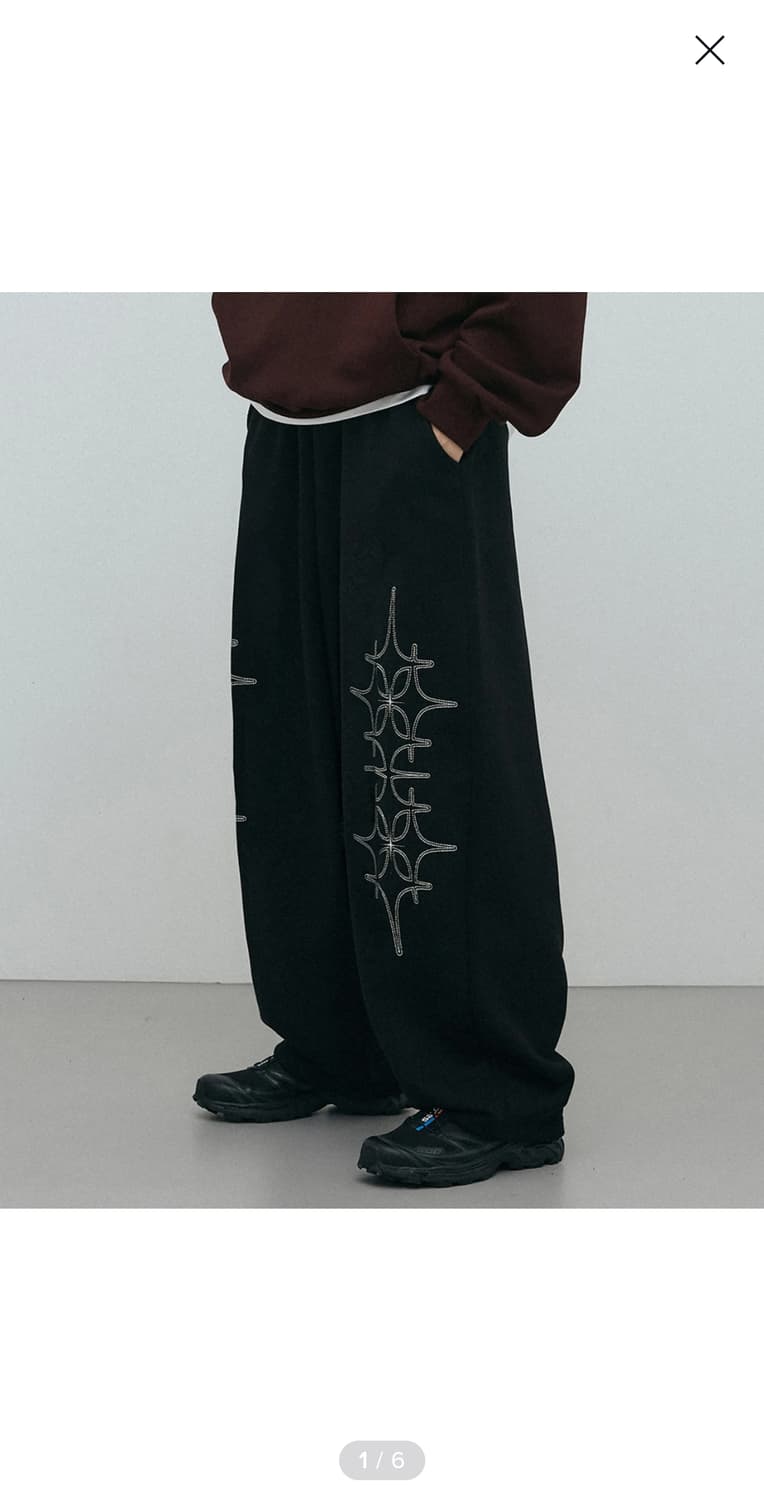 가까이 유니언즈 더블 포스타 벌룬 팬츠 블랙 s 상품이미지1