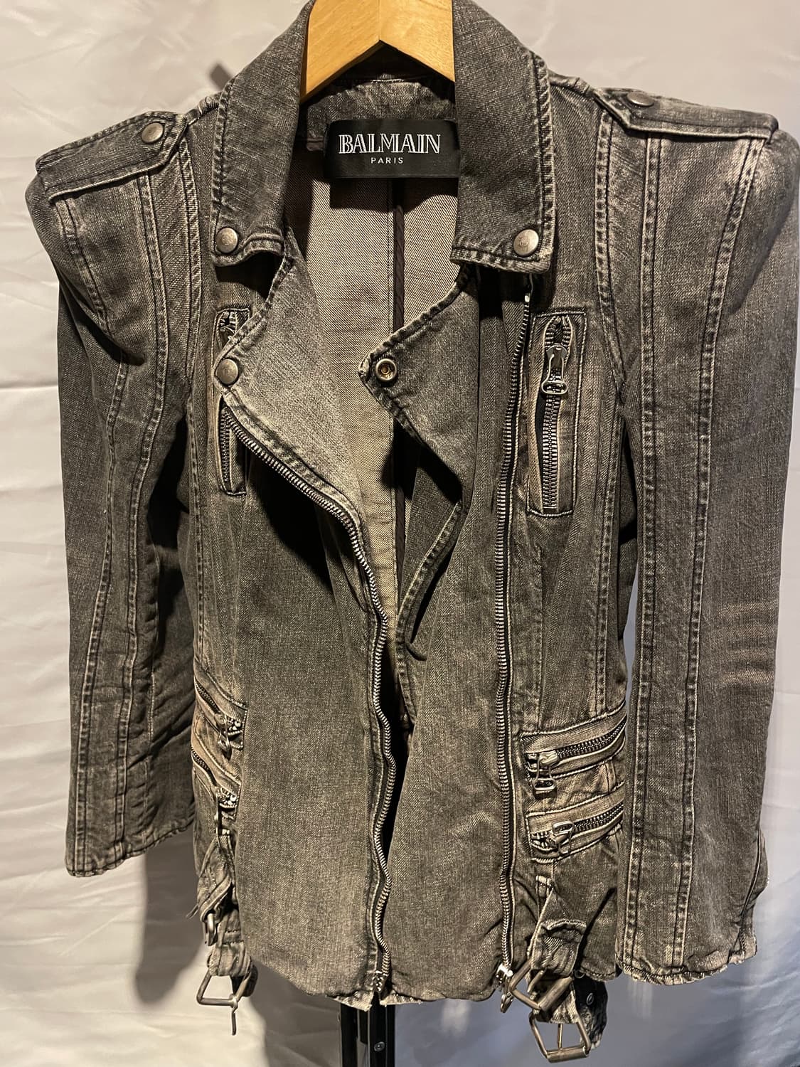 Balmain 2010ss 데카르넹 패디드 숄더 데님 자켓 상품이미지10