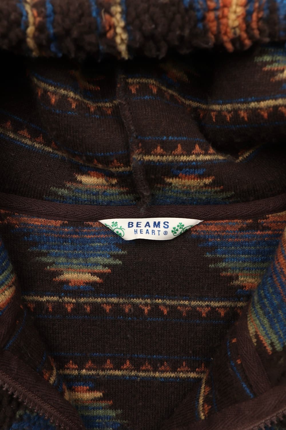 Beams heart 노르딕 패턴 보아 후리스 브라운(여성) 상품이미지3