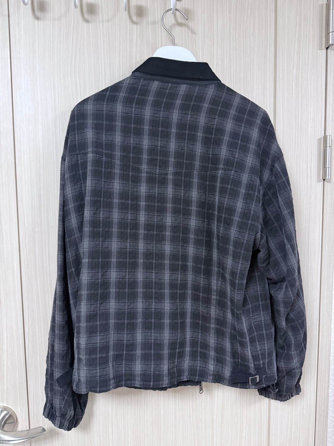 [3]폴리테루 25ss 리버서블 라미체크 블루종 블랙+블랙체크 상품이미지2