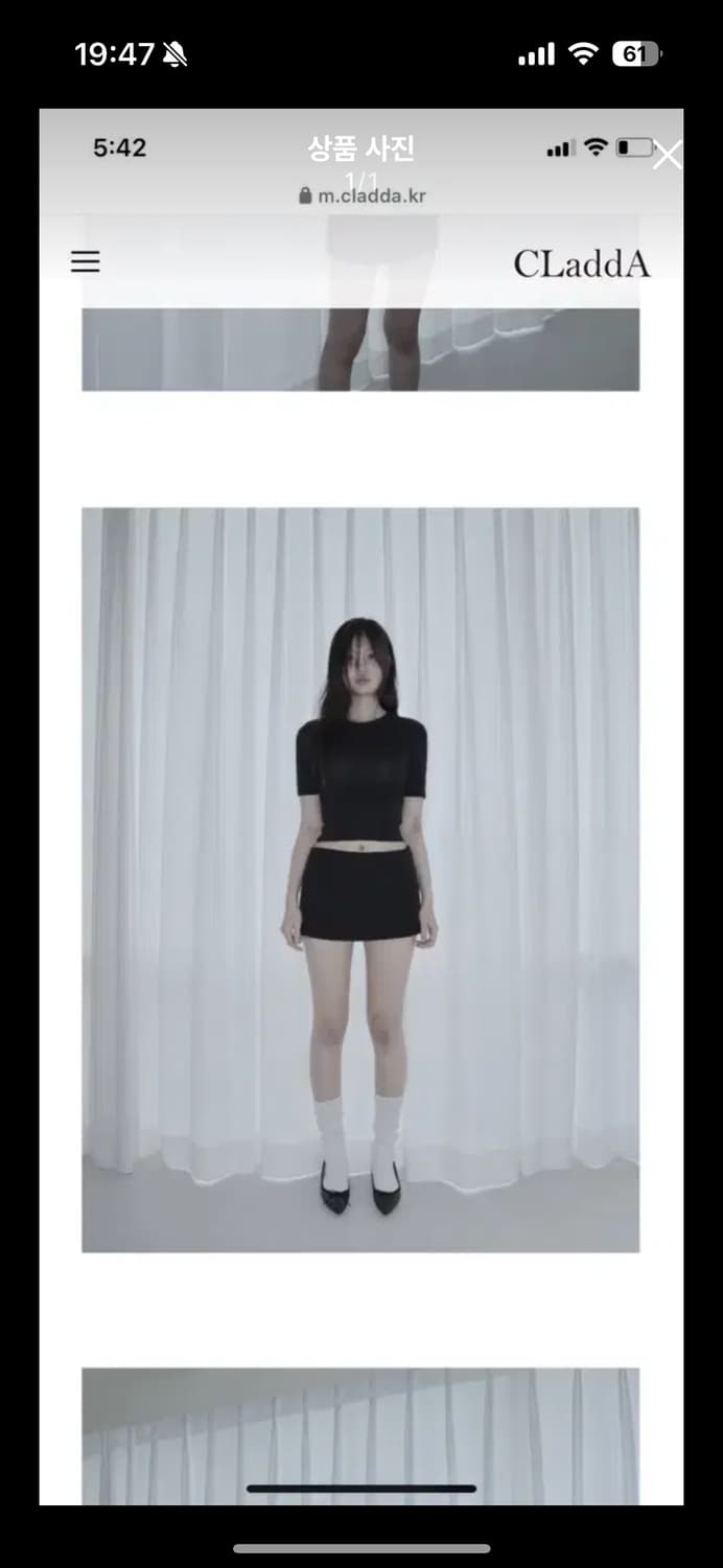 cladda  LOWER SKIRT PANTS black 상품이미지1