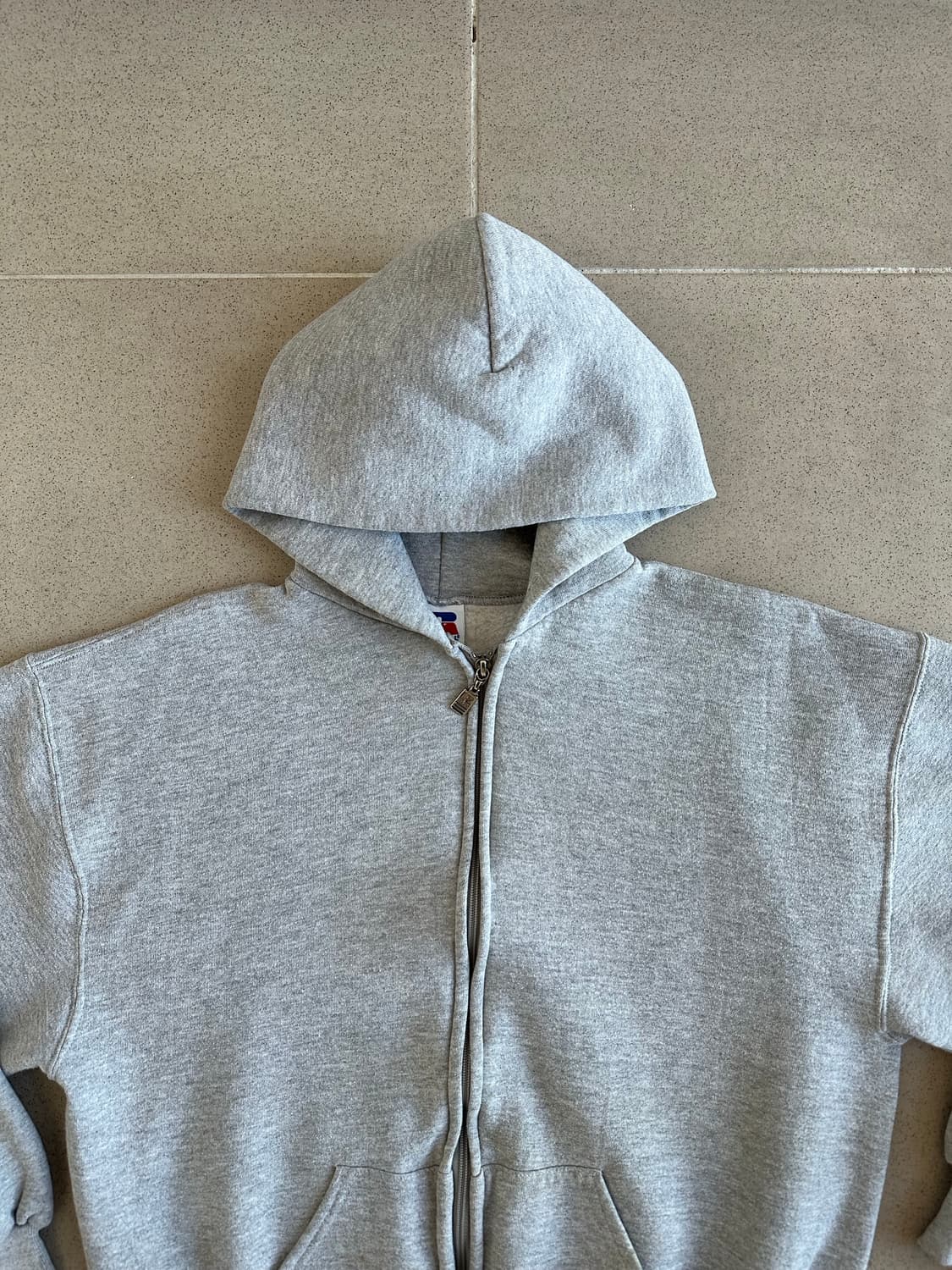 90s 빈티지 러셀 후드집업 그레이 L USA 상품이미지4