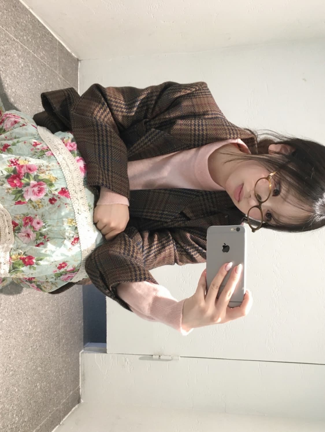 빈티지 민트 플라워 블레이저 코디 세트 상품이미지2