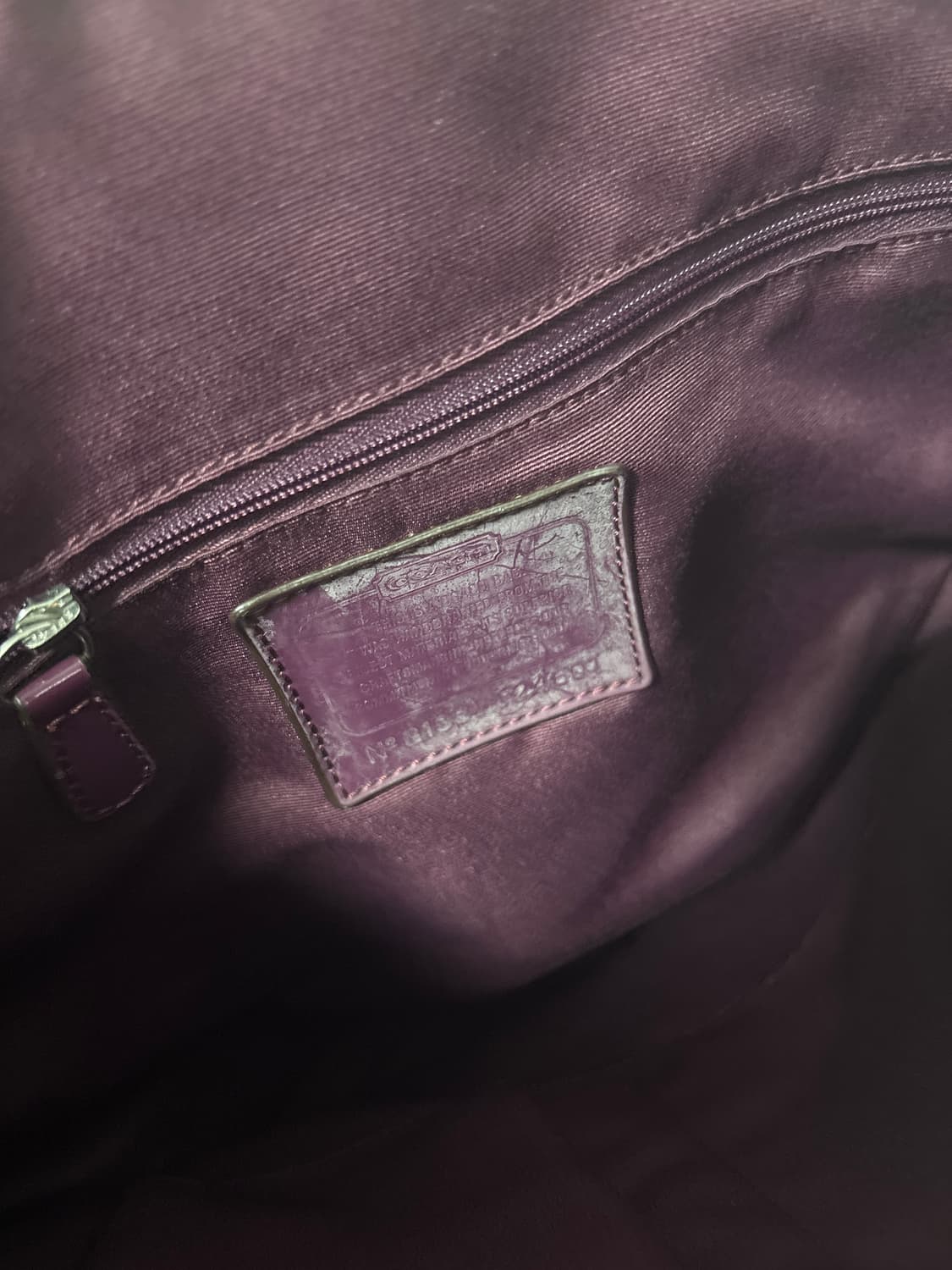 💜 PLUM COACH 코치 시그니처 캔버스 토트백 (퍼플 라인)  상품이미지5