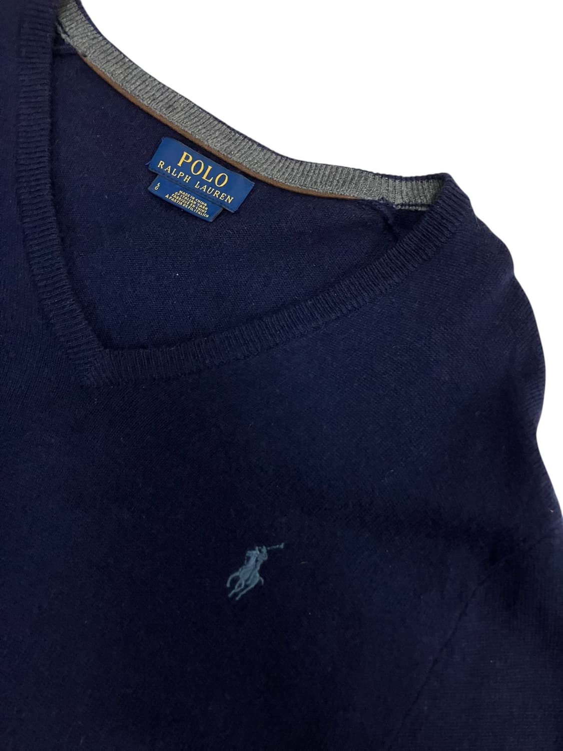폴로 랄프로렌 네이비 V넥 니트 L 상품이미지2