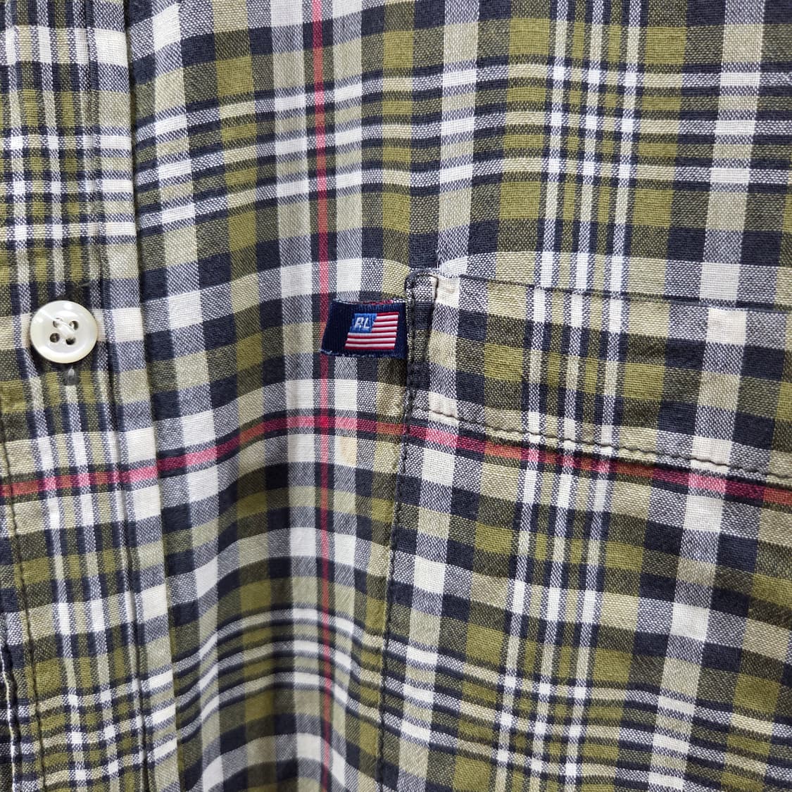 폴로진스 체크 반팔셔츠 L 상품이미지2