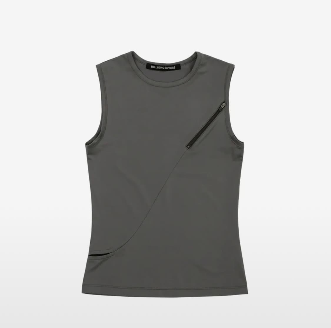 웰빙익스프레스 Zipper Point Sleeveless Grey m 상품이미지1