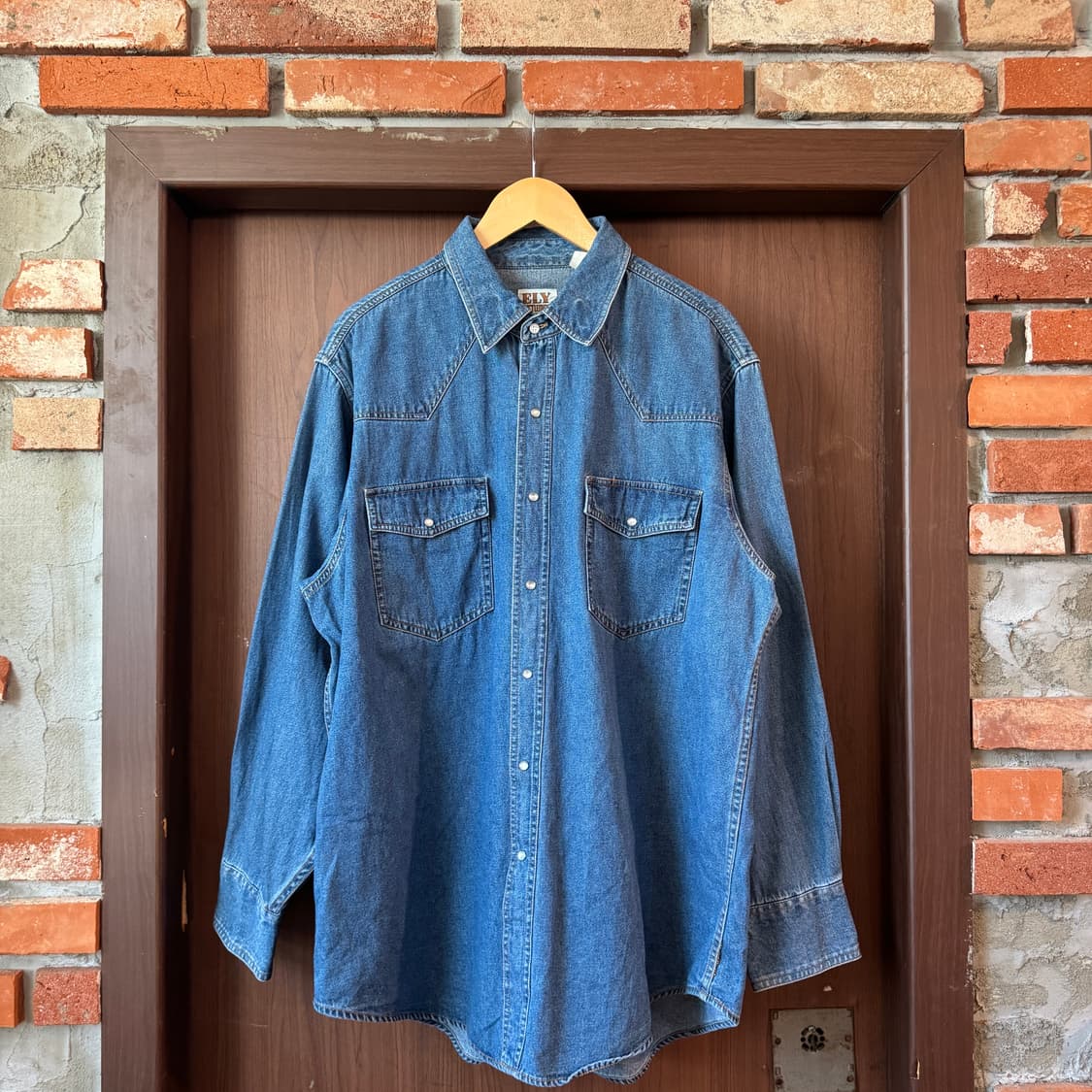엘리캐슬맨 데님 웨스턴셔츠 XL 상품이미지1