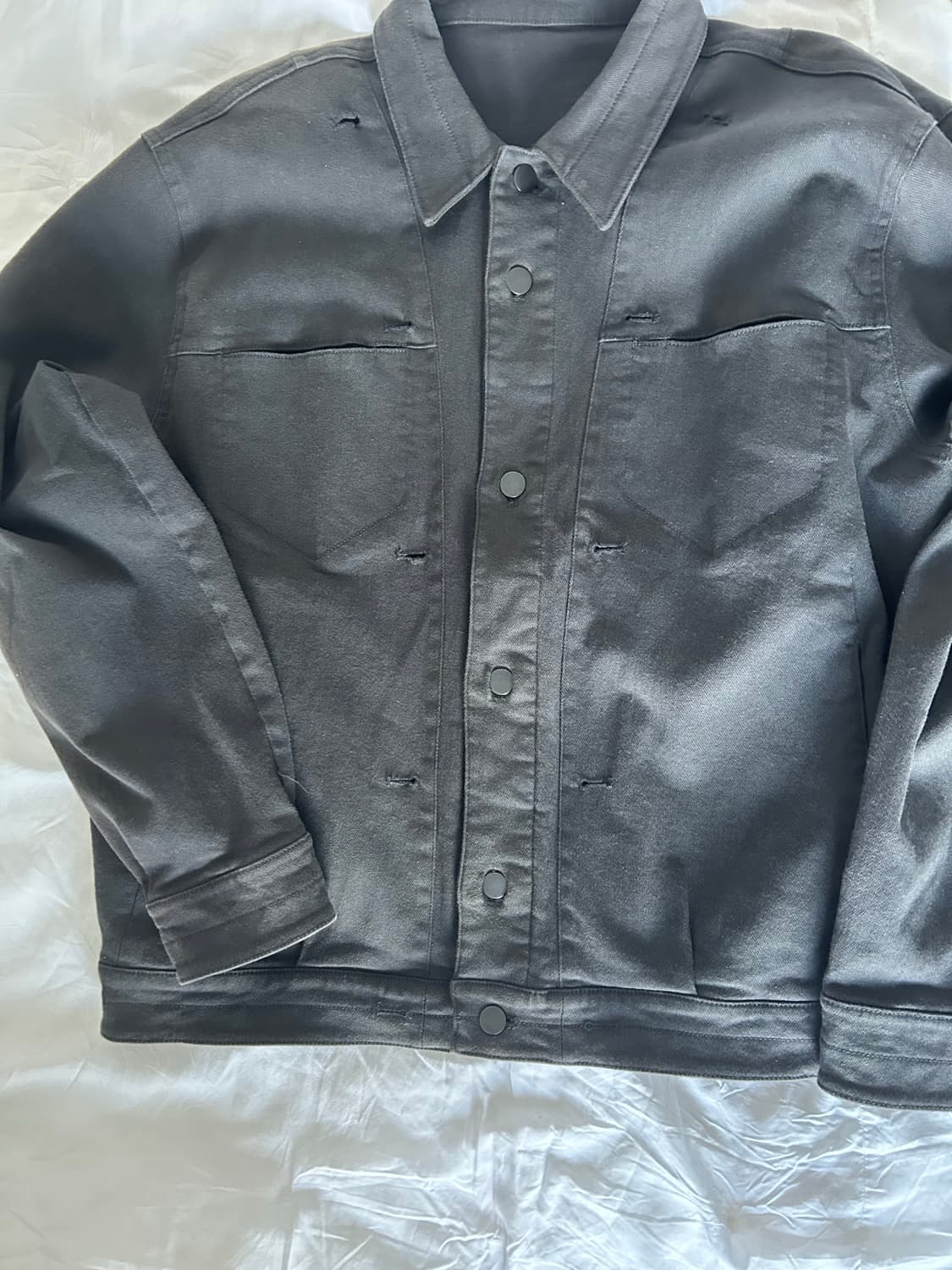 해칭룸 리버스 트러커 자켓 블루 차콜 상품이미지2