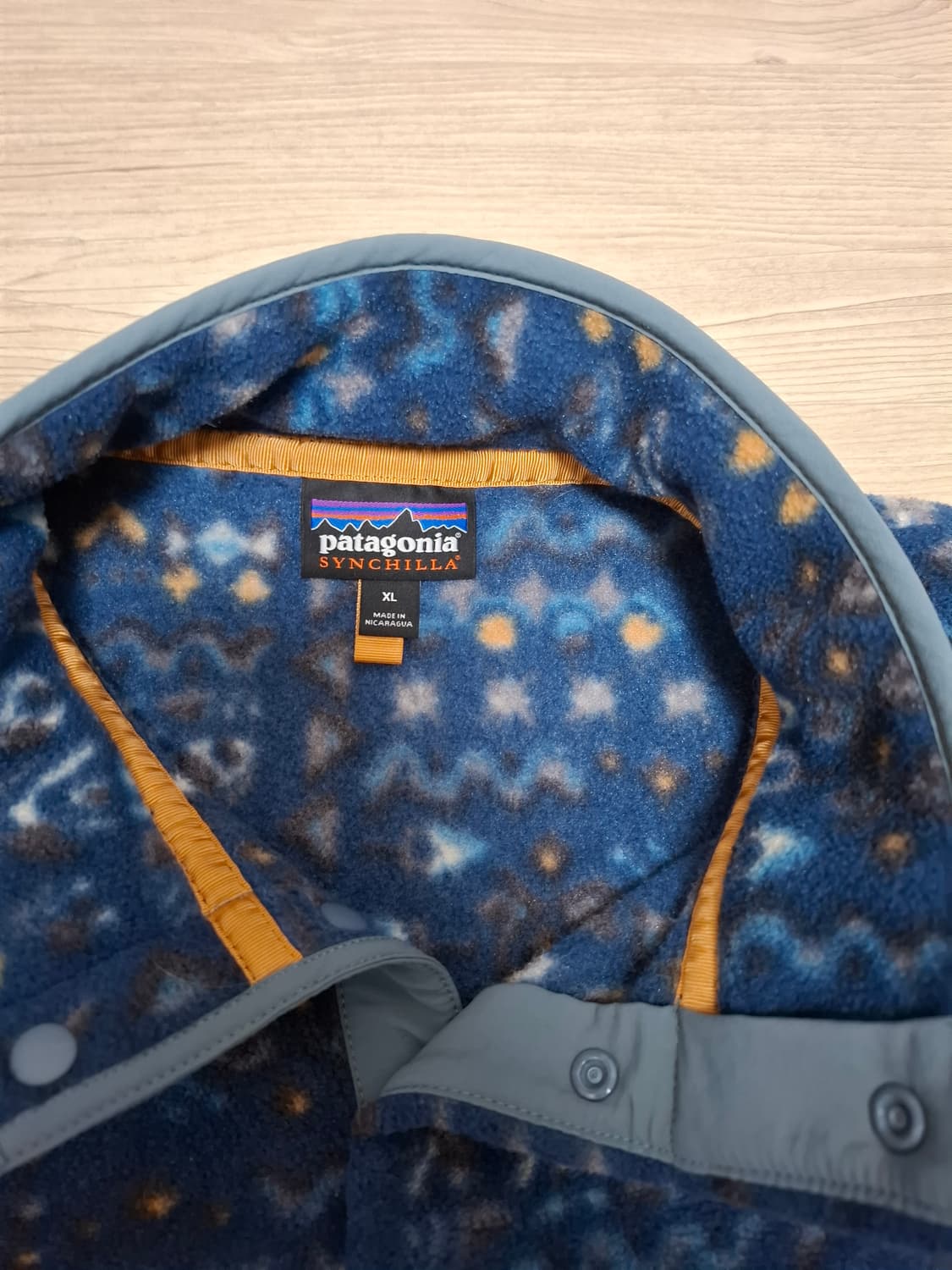 XL 파타고니아 신칠라 플리스 풀오버 패턴 블루 상품이미지3