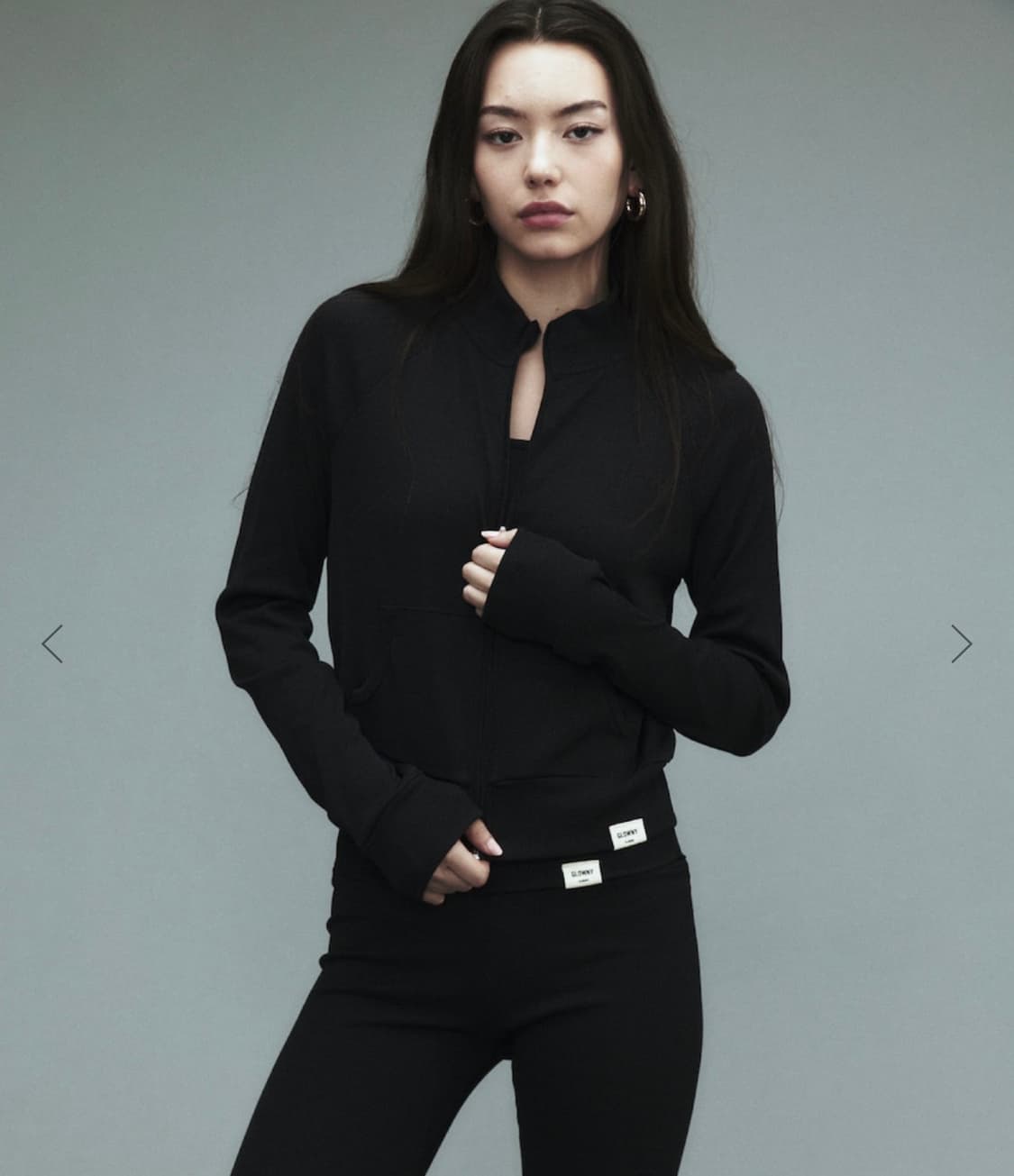 글로니 G CLASSIC RIB TRACK ZIP-UP블랙 트랙집업 상품이미지3