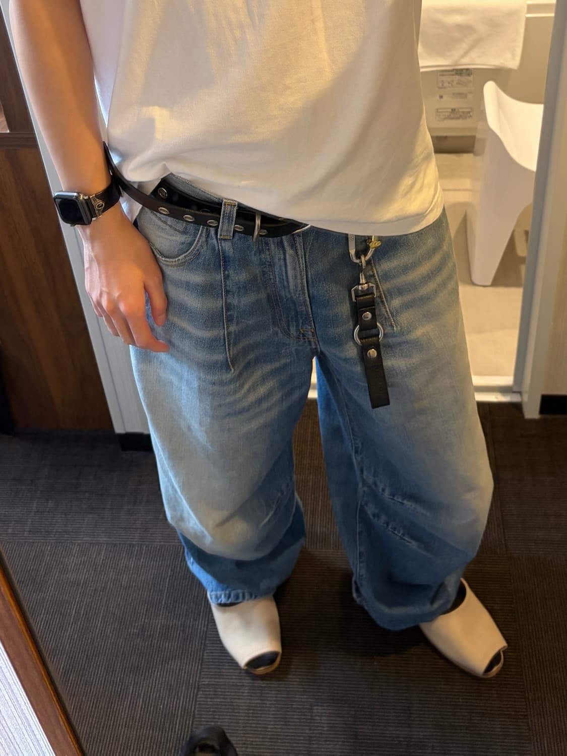 R13 glen articulated knee jeans blue 상품이미지1