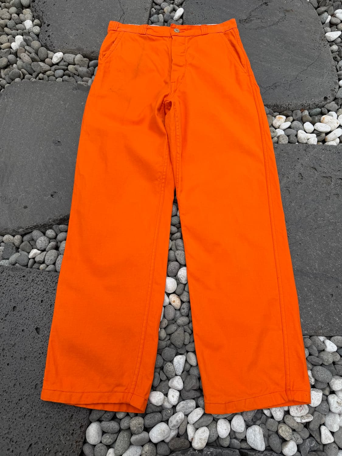DEADSTOCK 70s MACOBER 데드스탁 오렌지 프렌치워크팬츠 상품이미지1
