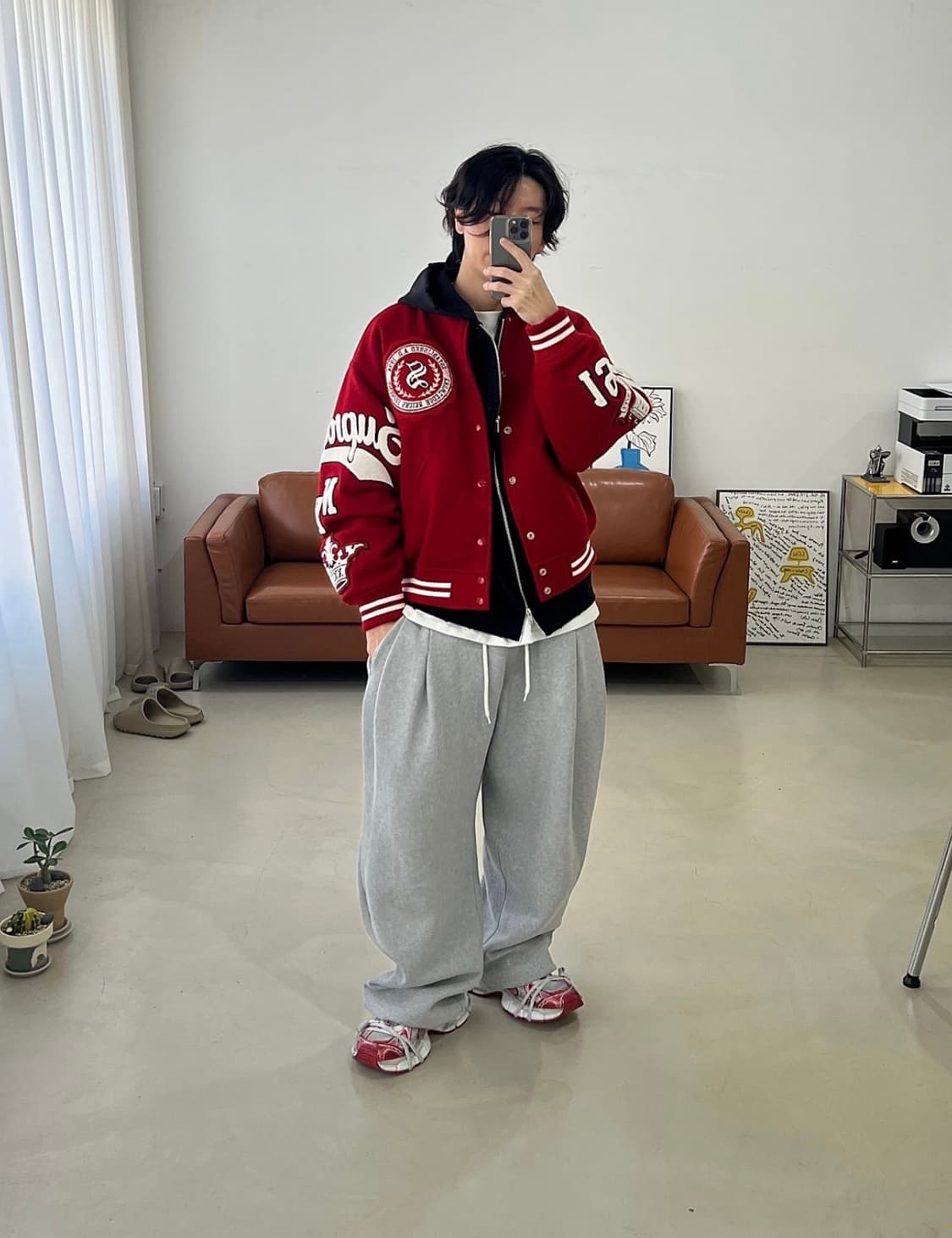 슈프림 베리타스 바시티 자켓 레드 상품이미지3