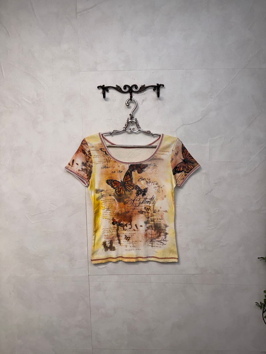 Lemon orange tie dye butterfly half t  상품이미지2