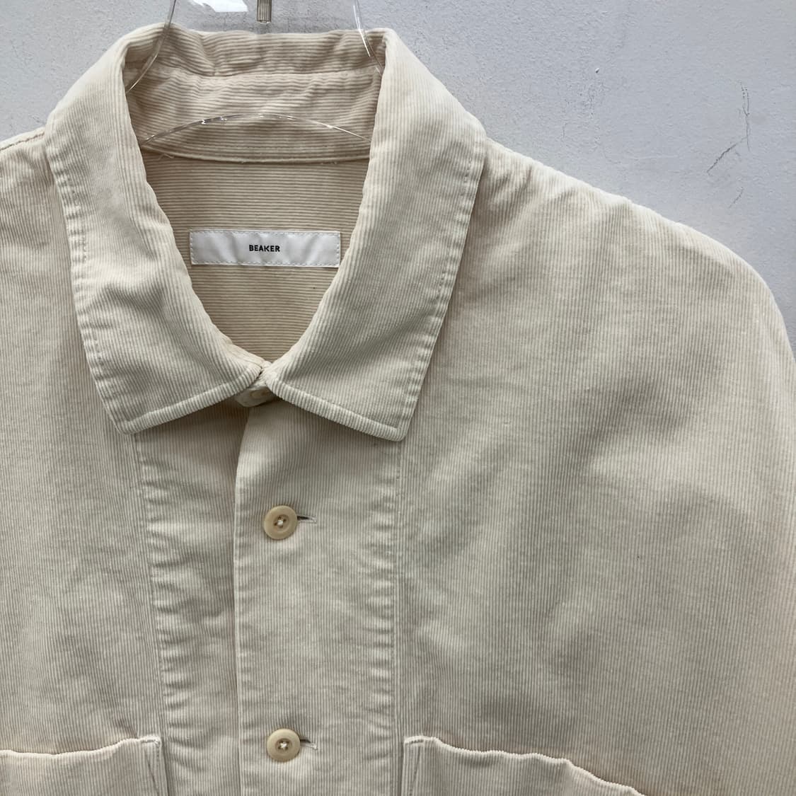비이커 베이지 코듀로이 셔츠 자켓 상품이미지4