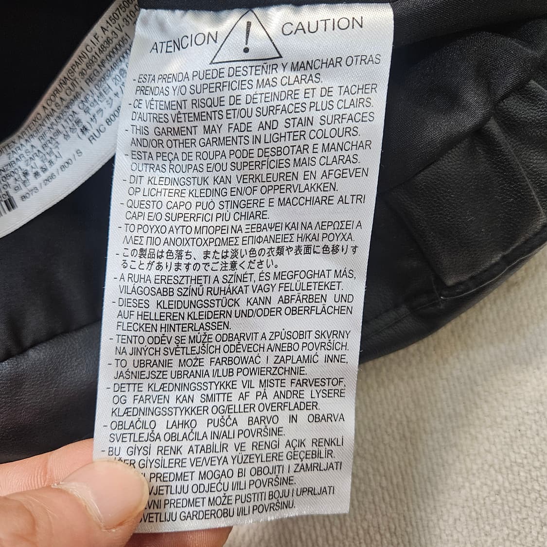 S 자라 블랙 레더라이크 숏 패딩 자켓 0309Y 상품이미지4