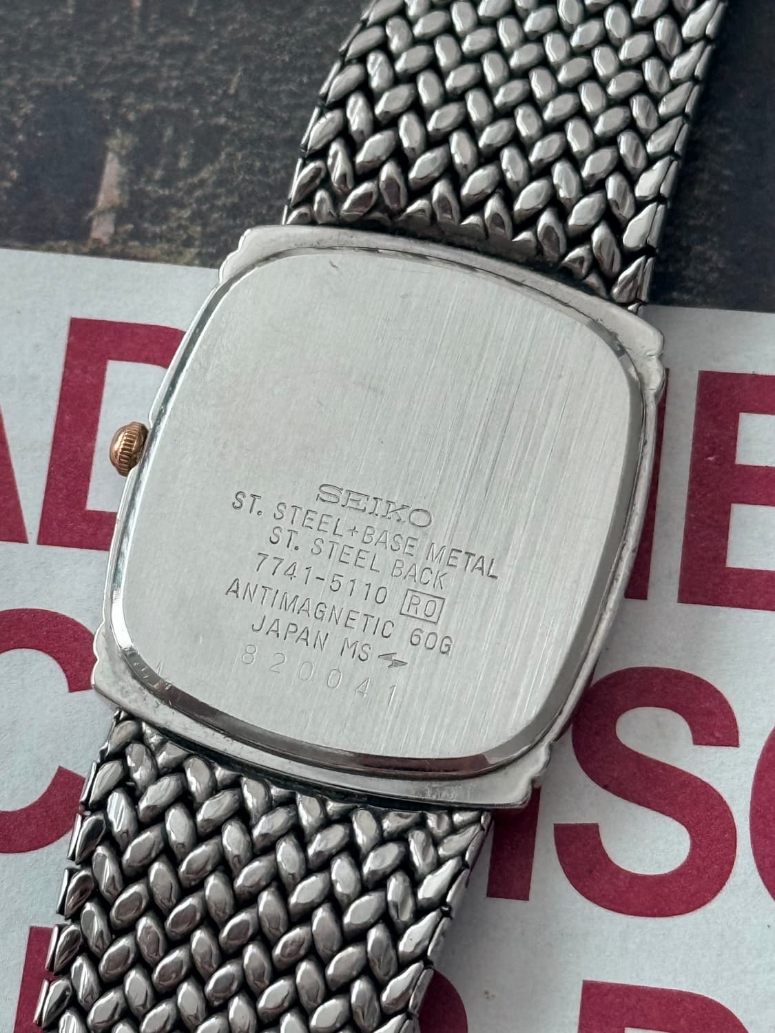 Seiko 세이코 쿼츠 Dolce 스퀘어 1988 상품이미지8