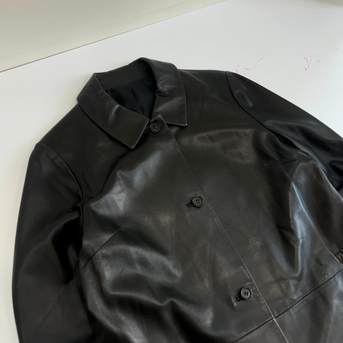 Vintage 일제 양가죽 롱 레더코트 상품이미지4