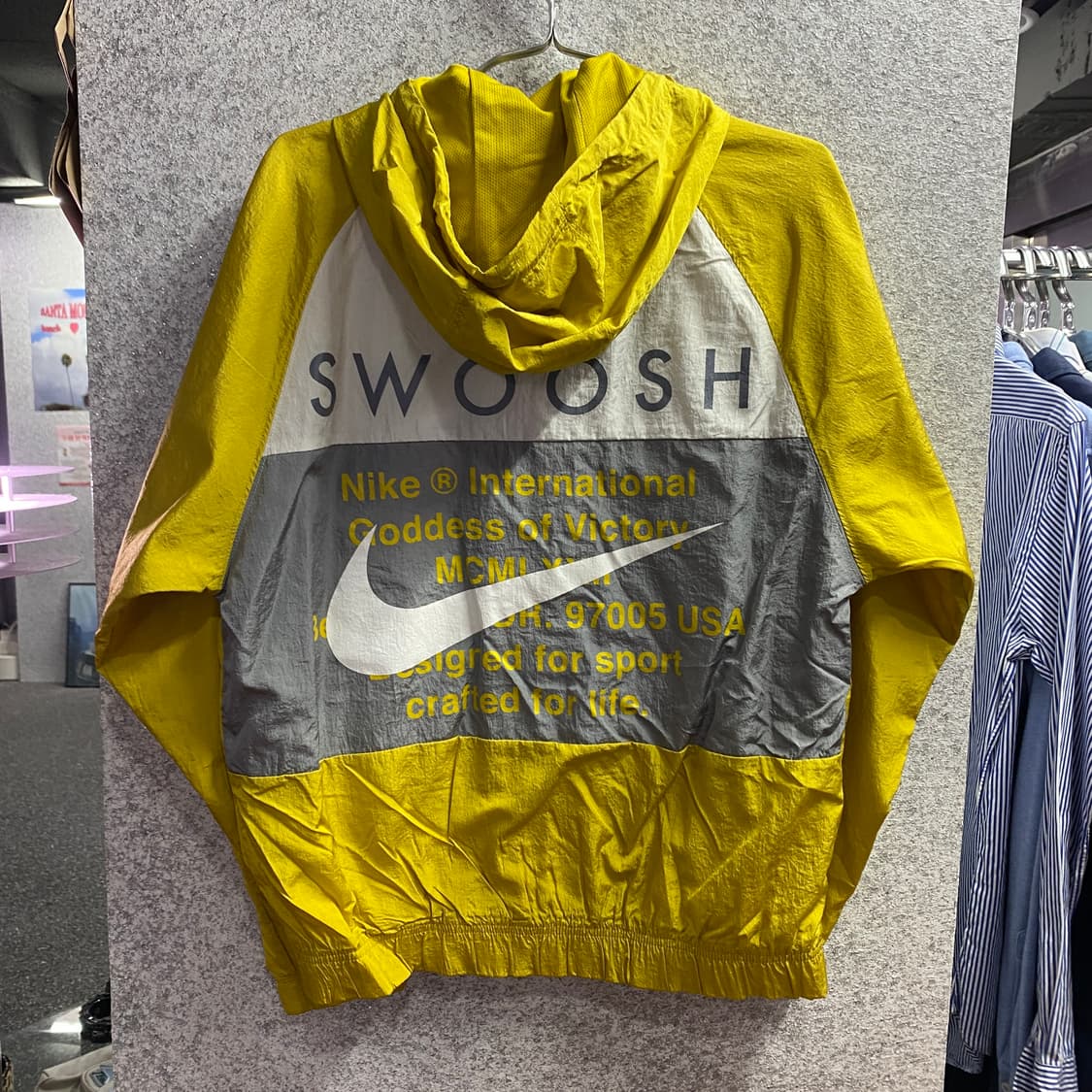 나이키 더블스우시 옐로우 우븐 후드 자켓 바람막이 B3974 상품이미지6
