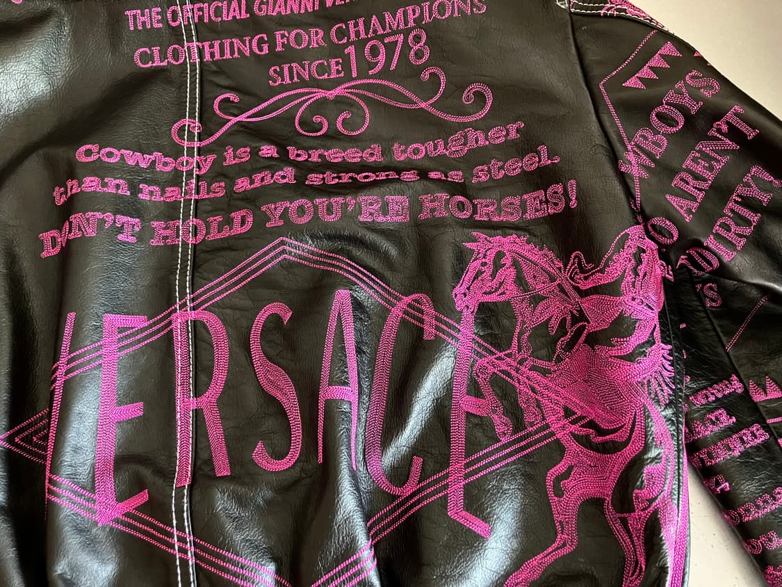 베르사체 자수 가죽자켓 상품이미지10