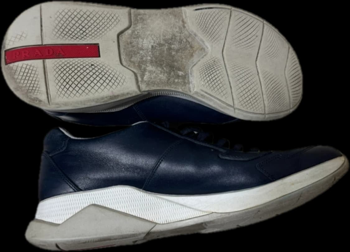 프라다 레더 네이비 스니커즈 상품이미지3