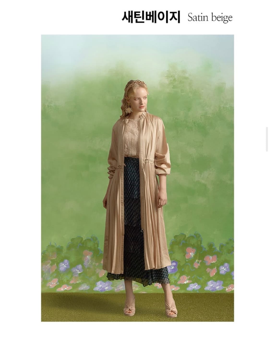 안나수이 로맨티카 새틴 플리츠 롱 자켓 상품이미지8