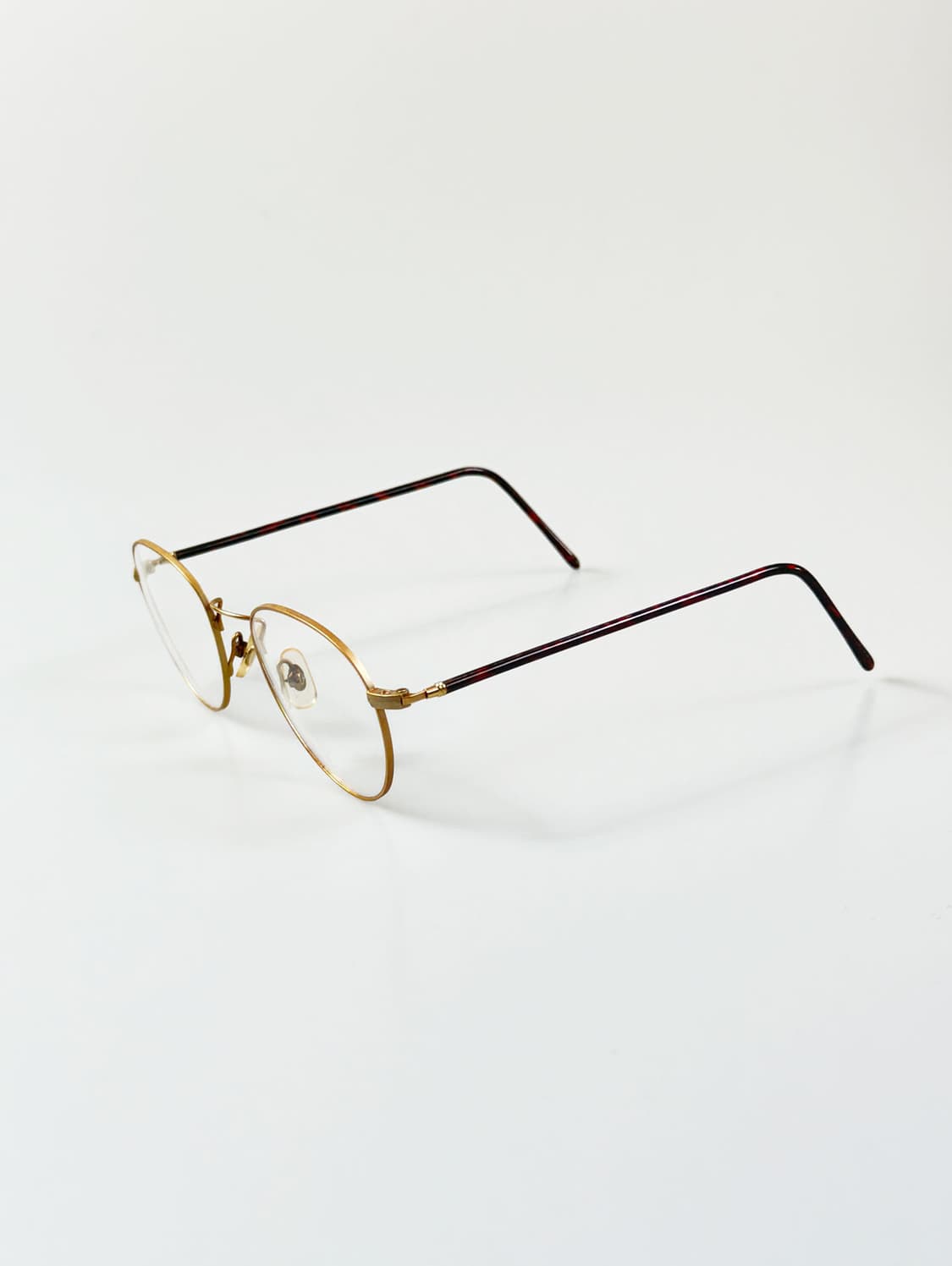 90s 유로피안 클래식 골드 슬림 라운드 빈티지 안경 상품이미지3