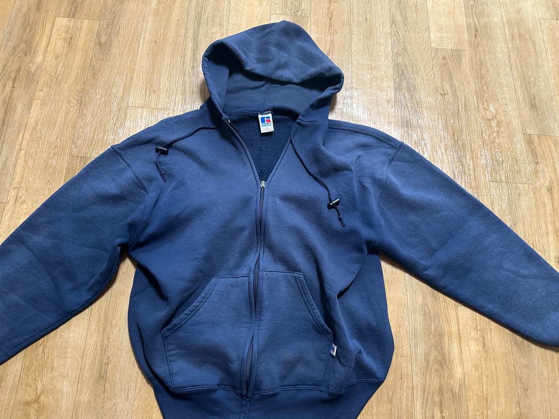 90s sunfaded russell hoodie zip up L 상품이미지3