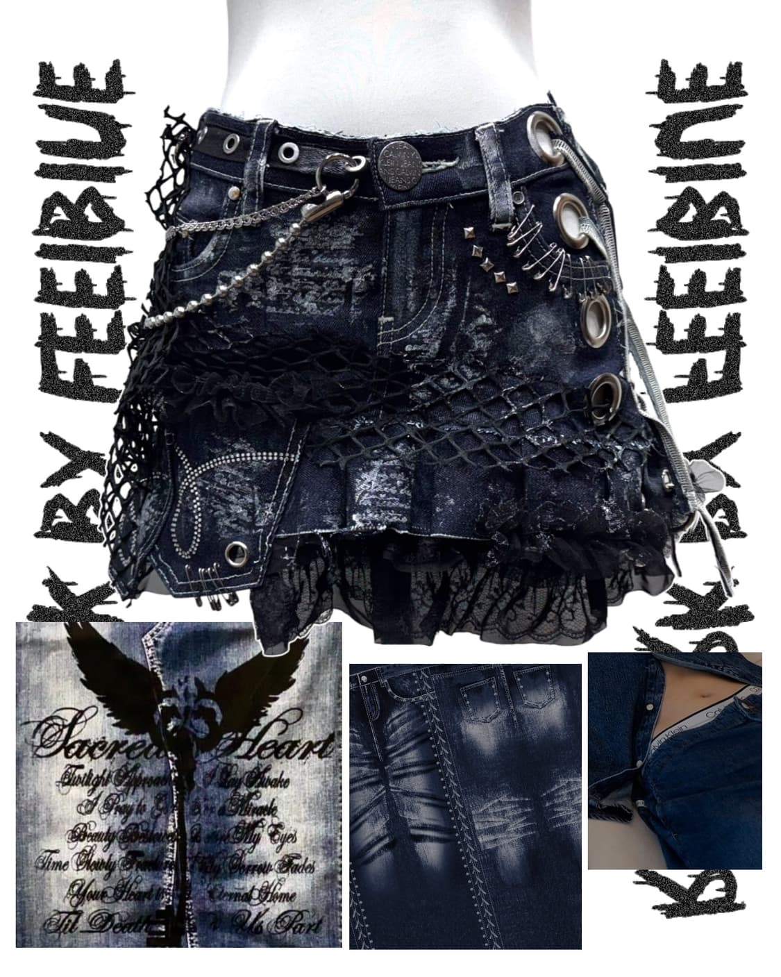 FEELBLUE REWORK 017 – Nightweb Skirt 상품이미지5