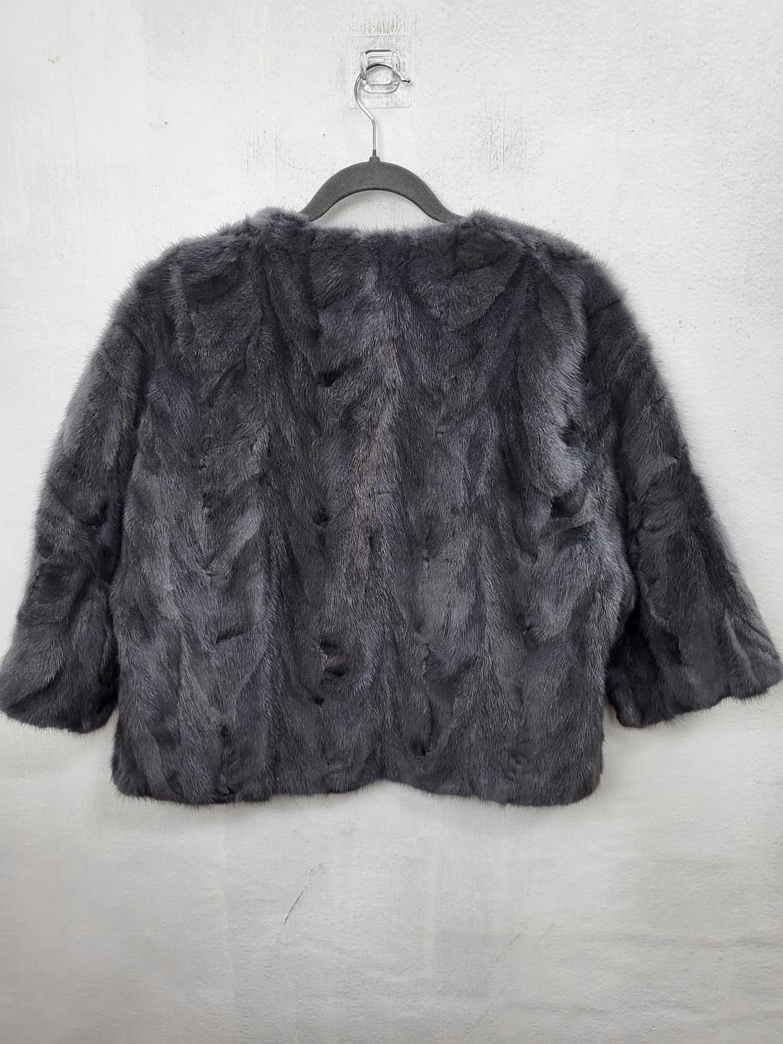 MEREHANE 천연밍크 모피숏자켓 그레이실버 S 90 새제품 상품이미지6