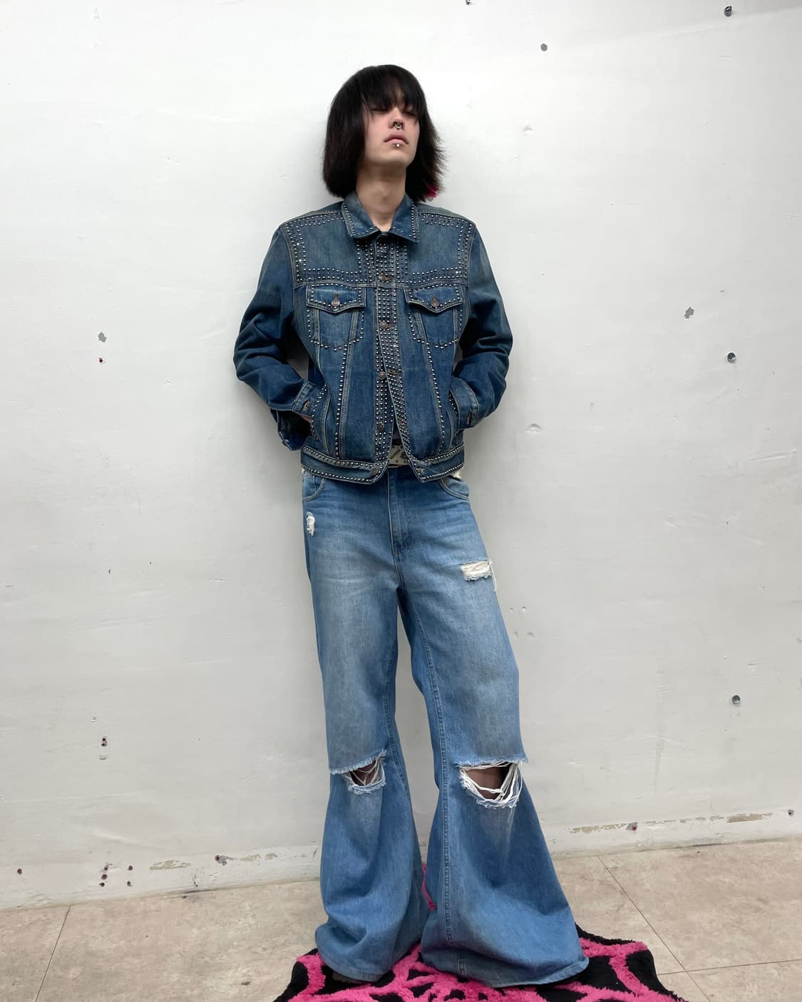 studded cubic denim jacket 상품이미지8