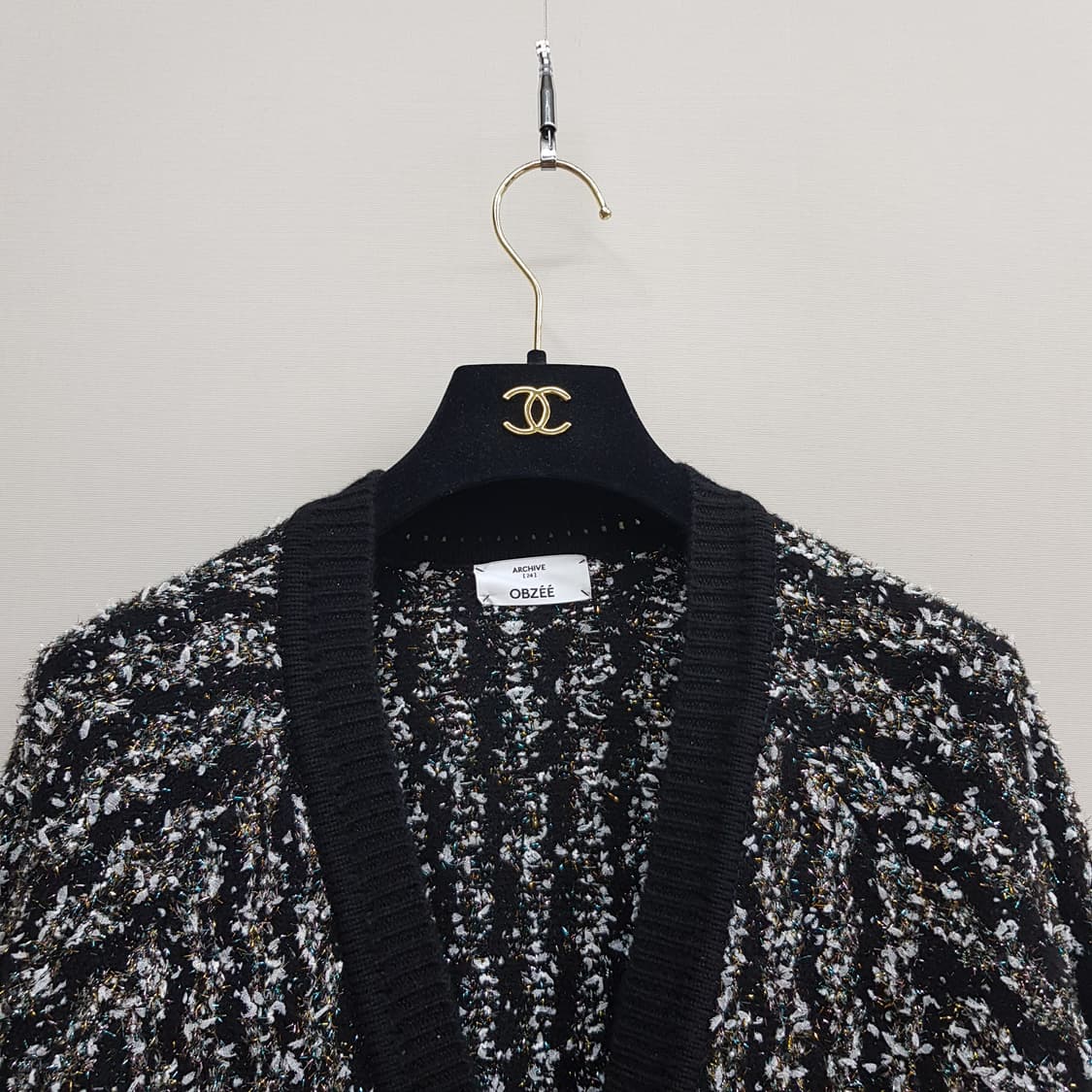 오브제 OBZEE 2022 트위드 니트 가디건 F사이즈 상품이미지2