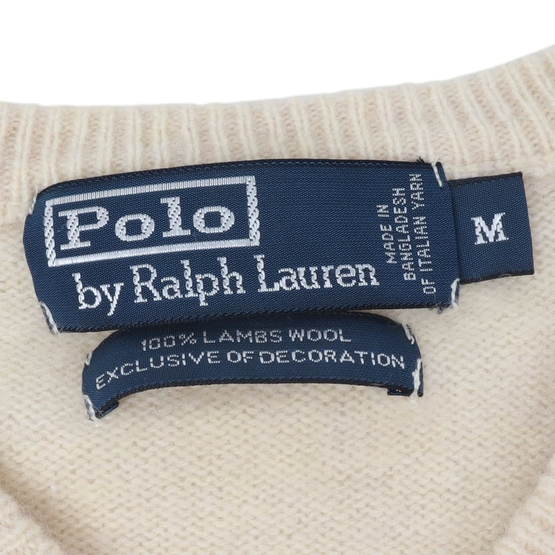 폴로 랄프로렌 아이보리 램스울 브이넥 니트 상품이미지8