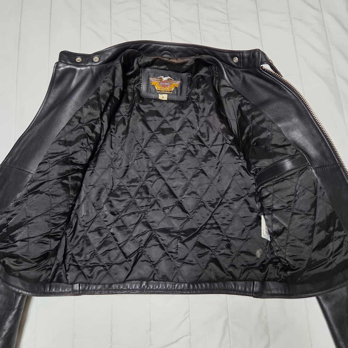 [S]90s 할리데이비슨 소가죽 싱글가죽자켓  싱글라이더 상품이미지2