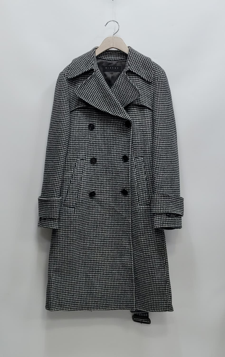 SISLEY 시슬리 벨티드 모노 체크 울 코트 / 여 42 (90)
 상품이미지2