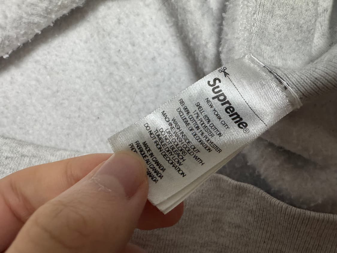 M)23fw 슈프림 박스로고 후드 그레이 상품이미지4