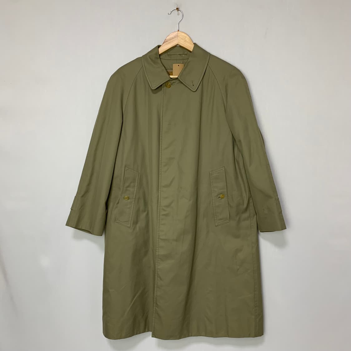 버버리 카키 베이지 트렌치 롱 코트 빈티지 남녀공용 상품이미지1