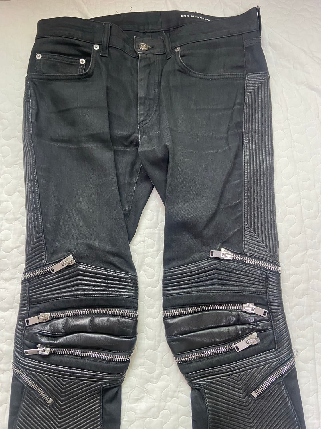 Slp 13 leather panel jeans 상품이미지4