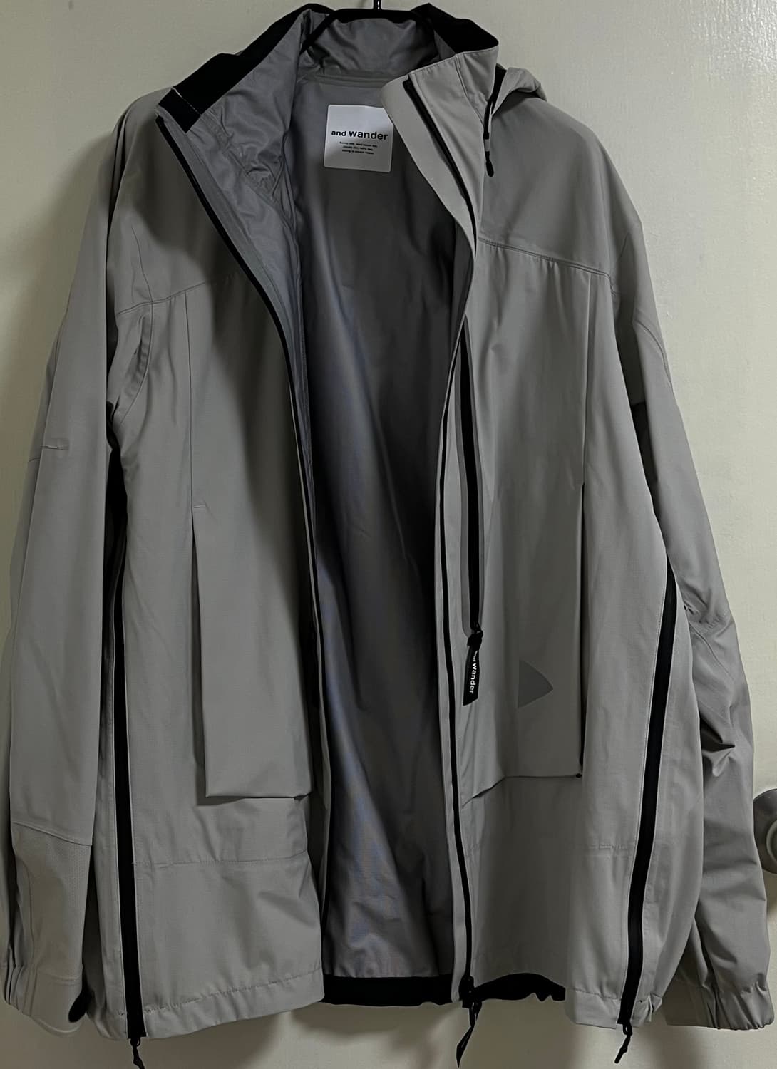 앤드원더 퍼텍스 쉴드 그레이 레인자켓 회색, 6size 상품이미지2