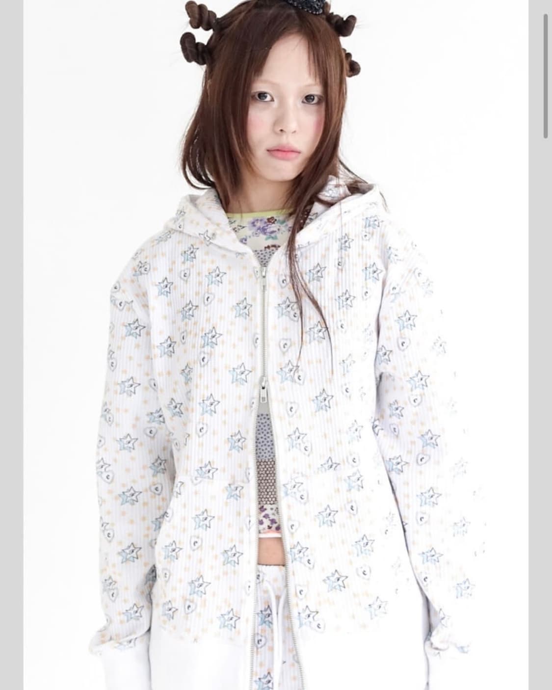 샵페어리 fees 후드집업 popping heart&star 상품이미지1