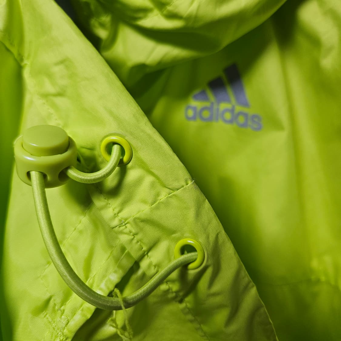 95-100 ) 아디다스 형광 후드 여름 바람막이 자켓 상품이미지4